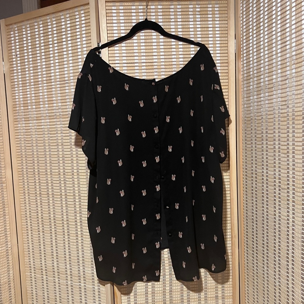 Squirrel Print Blouse
